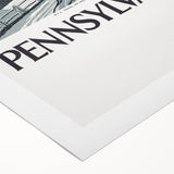 Vintage Pennsylvania Travel Poster – Retro Landscape Art