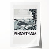 Vintage Pennsylvania Travel Poster – Retro Landscape Art