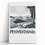 Vintage Pennsylvania Travel Poster – Retro Landscape Art