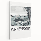 Vintage Pennsylvania Travel Poster – Retro Landscape Art