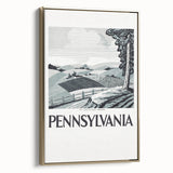 Vintage Pennsylvania Travel Poster – Retro Landscape Art