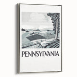Vintage Pennsylvania Travel Poster – Retro Landscape Art