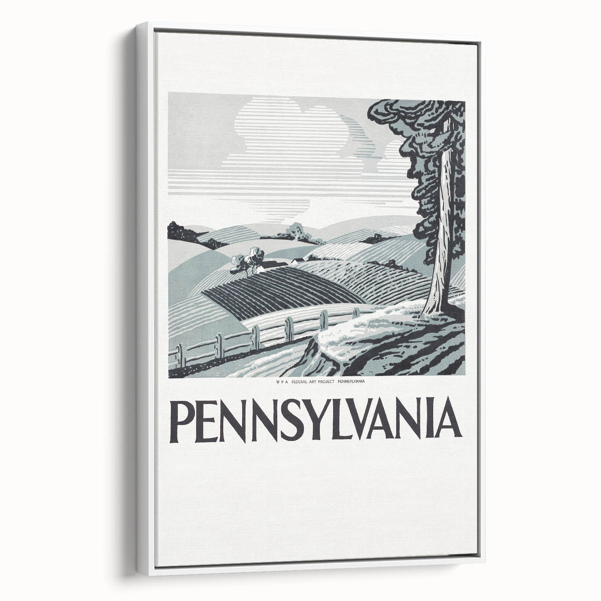 Vintage Pennsylvania Travel Poster – Retro Landscape Art