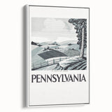 Vintage Pennsylvania Travel Poster – Retro Landscape Art