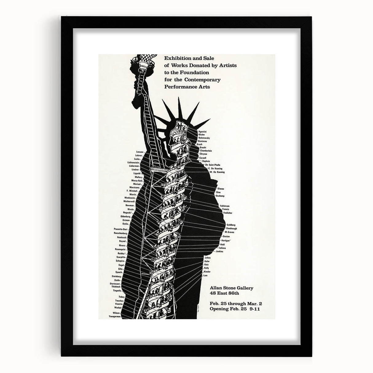 Vintage Liberty Spiral Art Poster – Retro Performance Art Wall Art