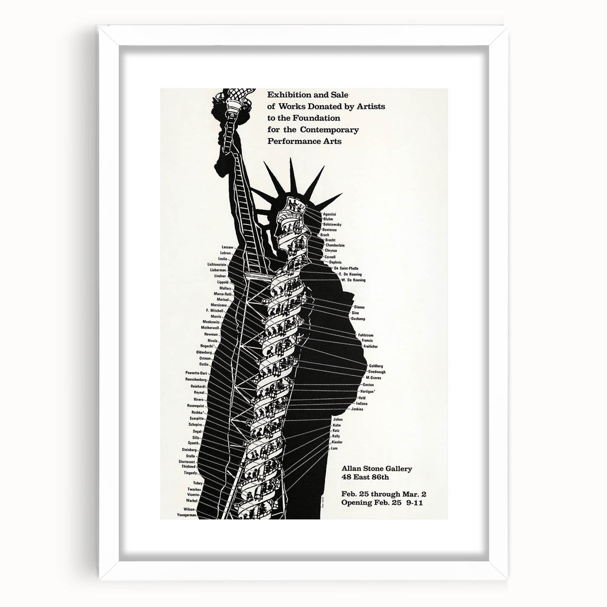 Vintage Liberty Spiral Art Poster – Retro Performance Art Wall Art