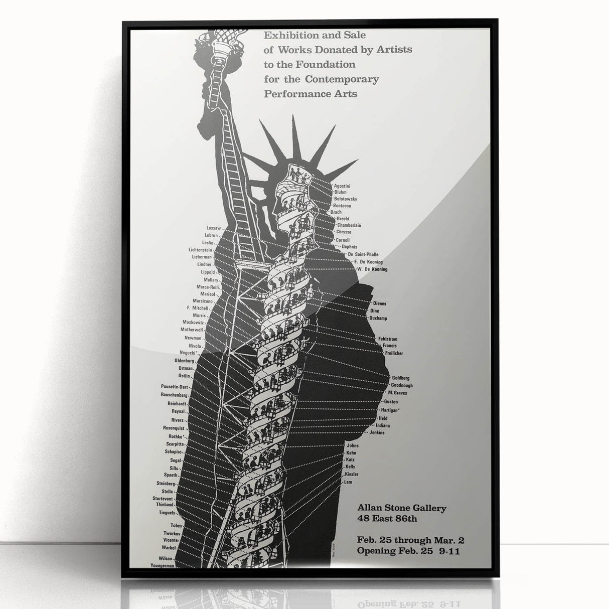 Vintage Liberty Spiral Art Poster – Retro Performance Art Wall Art