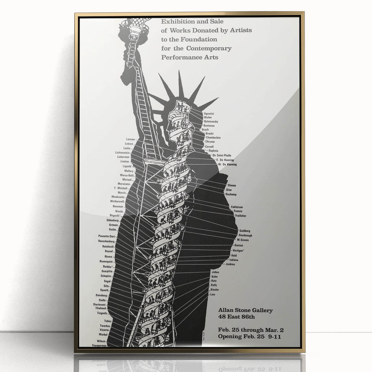 Vintage Liberty Spiral Art Poster – Retro Performance Art Wall Art
