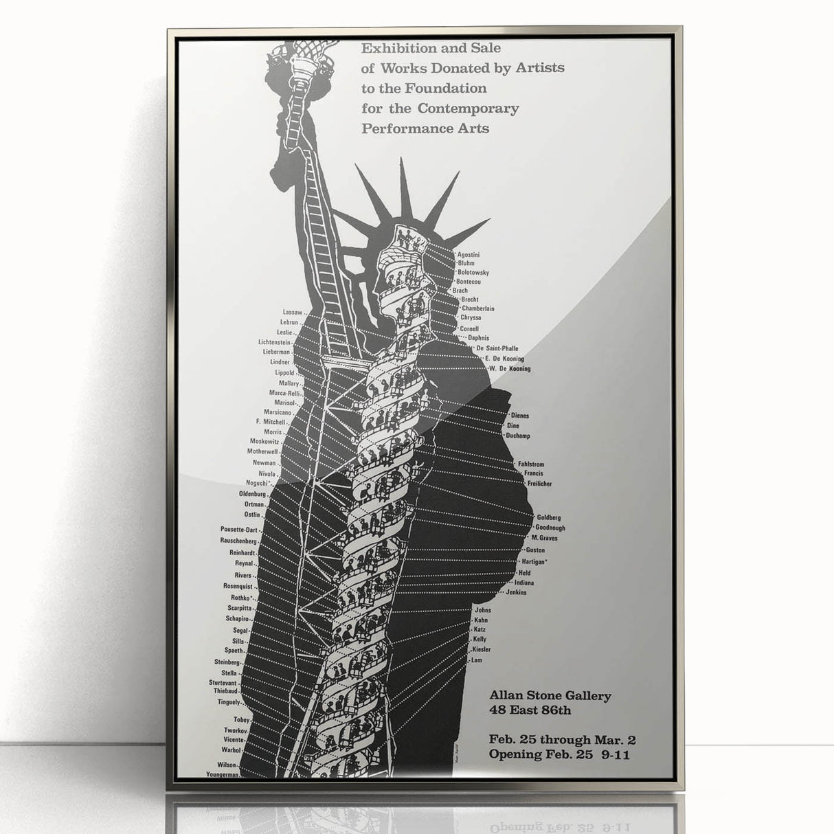 Vintage Liberty Spiral Art Poster – Retro Performance Art Wall Art