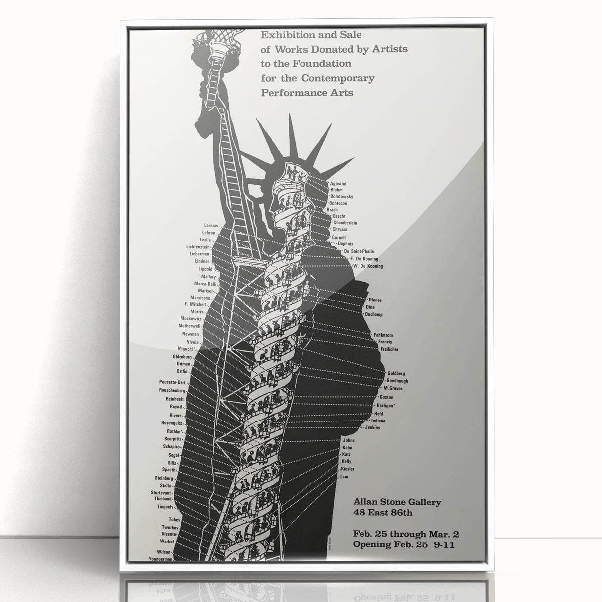 Vintage Liberty Spiral Art Poster – Retro Performance Art Wall Art