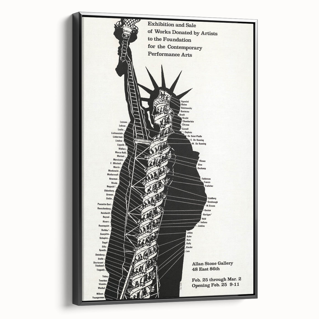 Vintage Liberty Spiral Art Poster – Retro Performance Art Wall Art