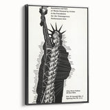 Vintage Liberty Spiral Art Poster – Retro Performance Art Wall Art
