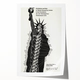Vintage Liberty Spiral Art Poster – Retro Performance Art Wall Art
