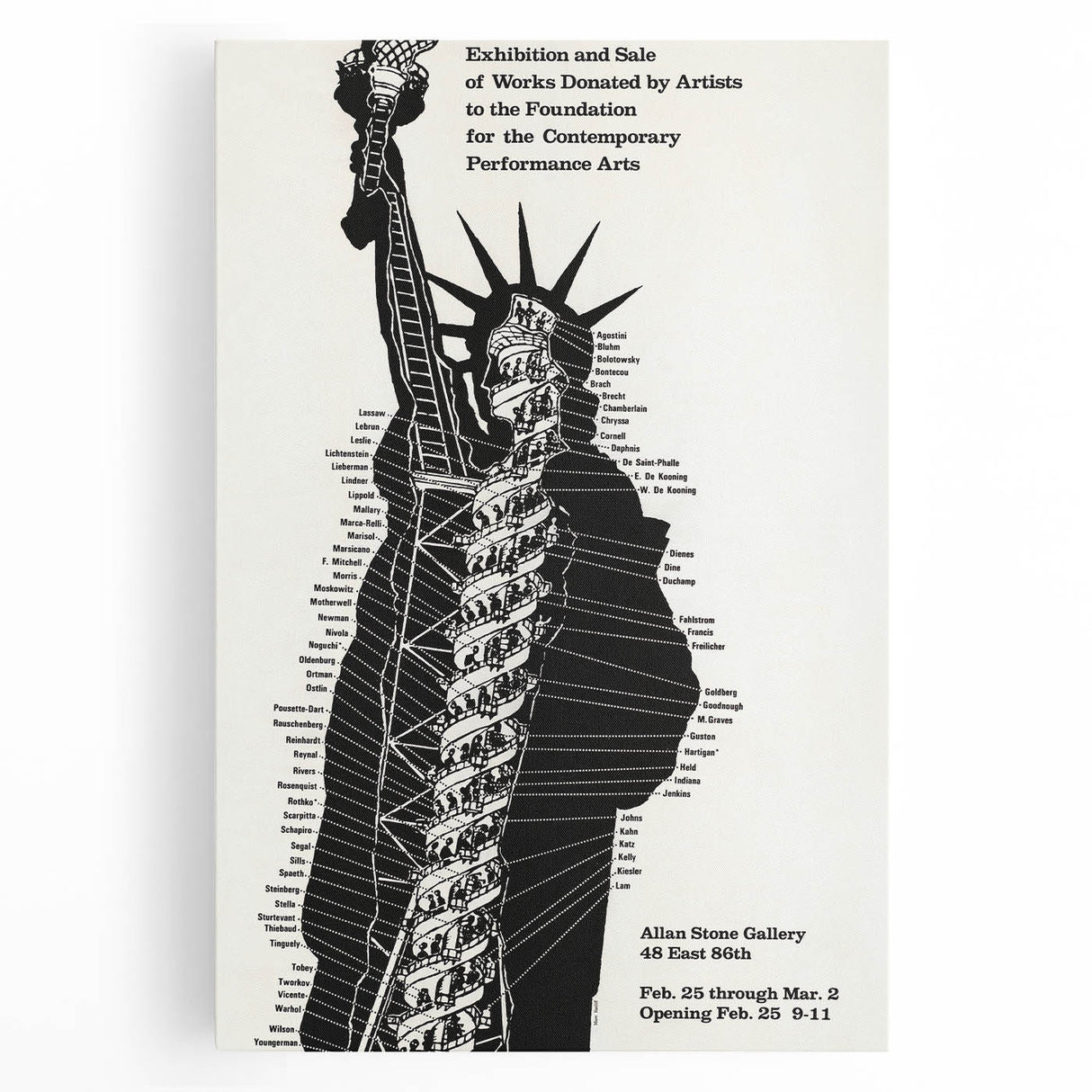 Vintage Liberty Spiral Art Poster – Retro Performance Art Wall Art