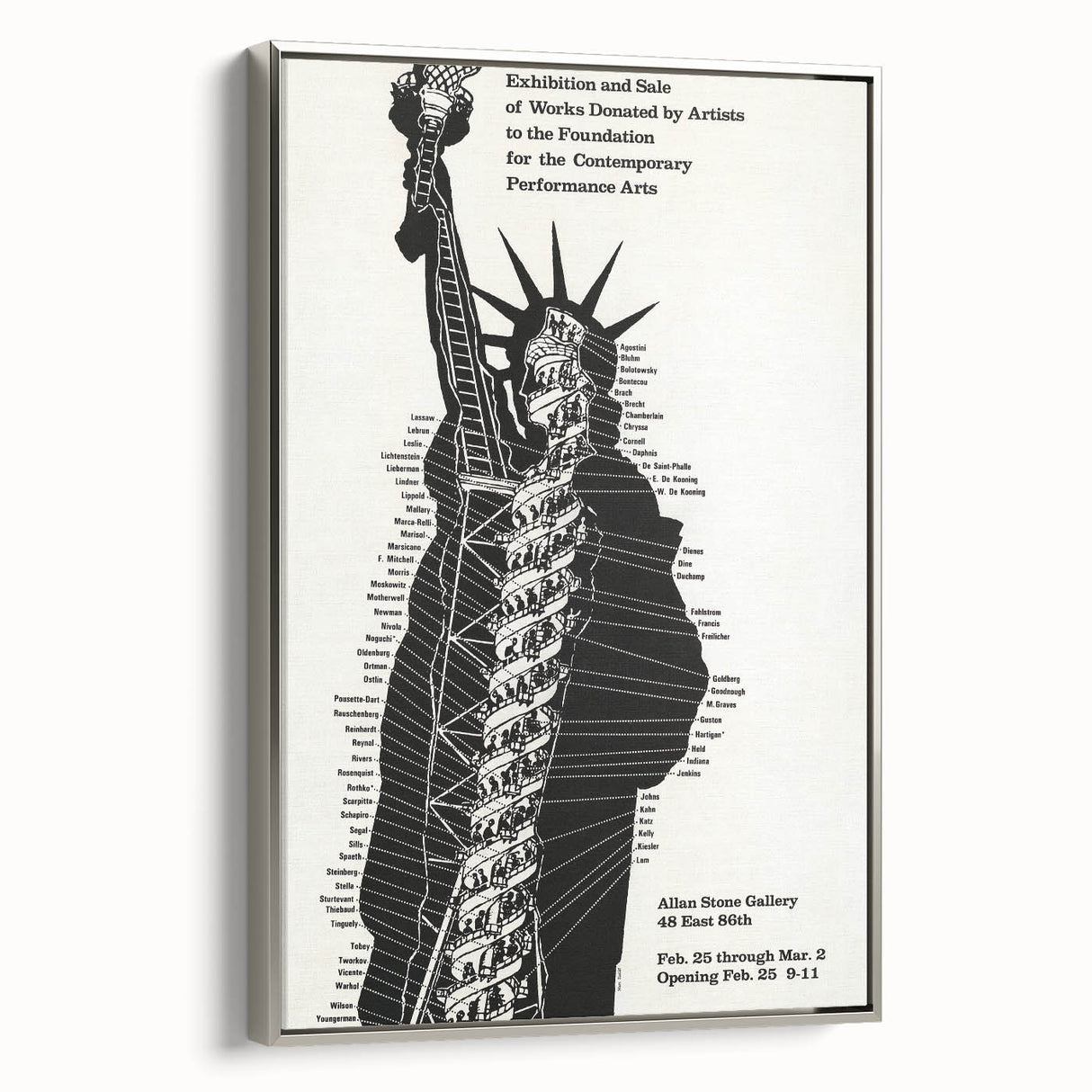 Vintage Liberty Spiral Art Poster – Retro Performance Art Wall Art