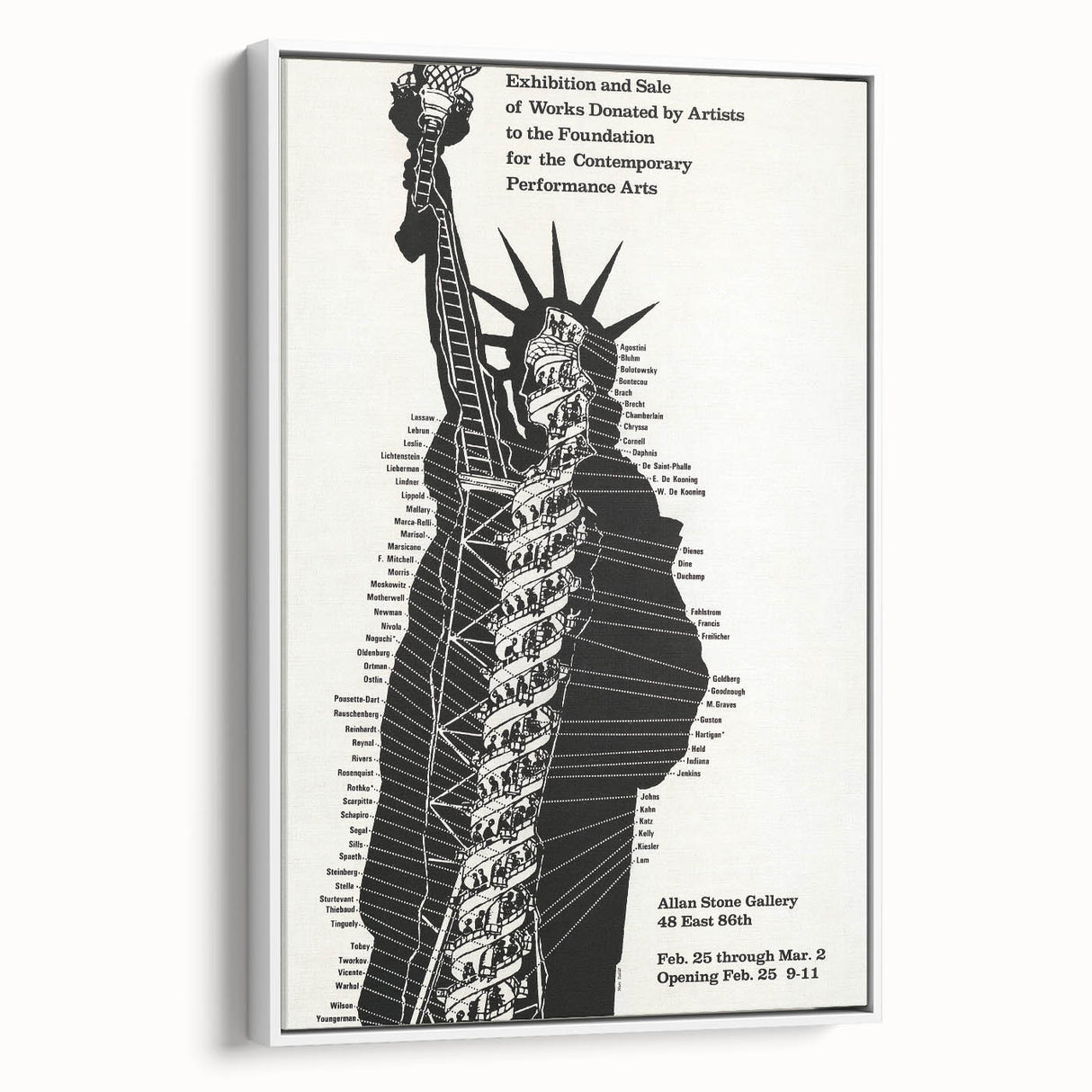 Vintage Liberty Spiral Art Poster – Retro Performance Art Wall Art