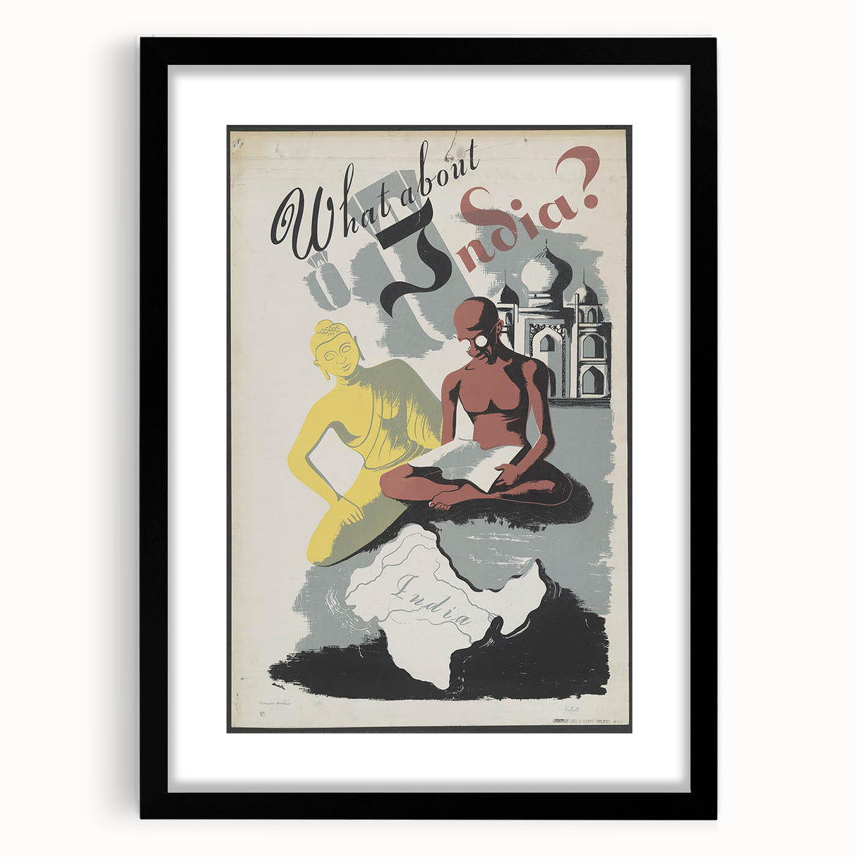 Vintage India Travel Poster – Retro What About India Wall Art