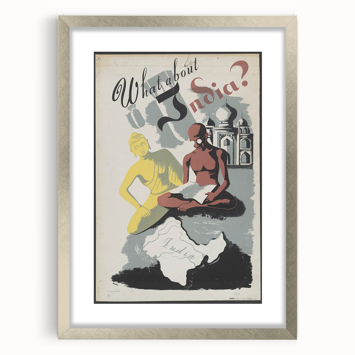 Vintage India Travel Poster – Retro What About India Wall Art