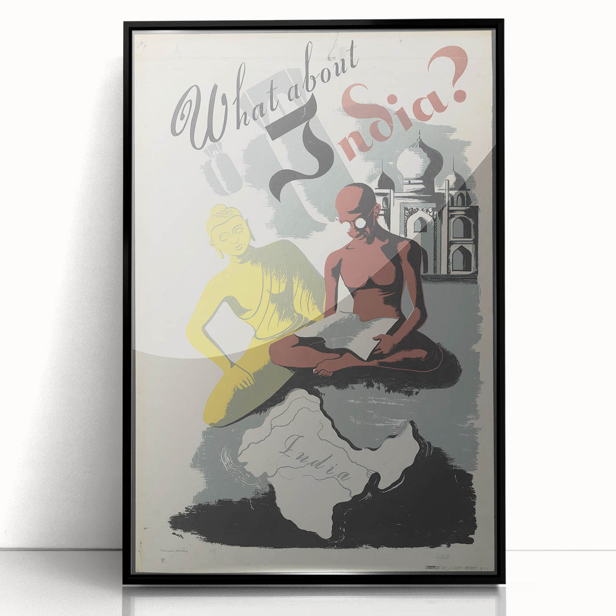 Vintage India Travel Poster – Retro What About India Wall Art