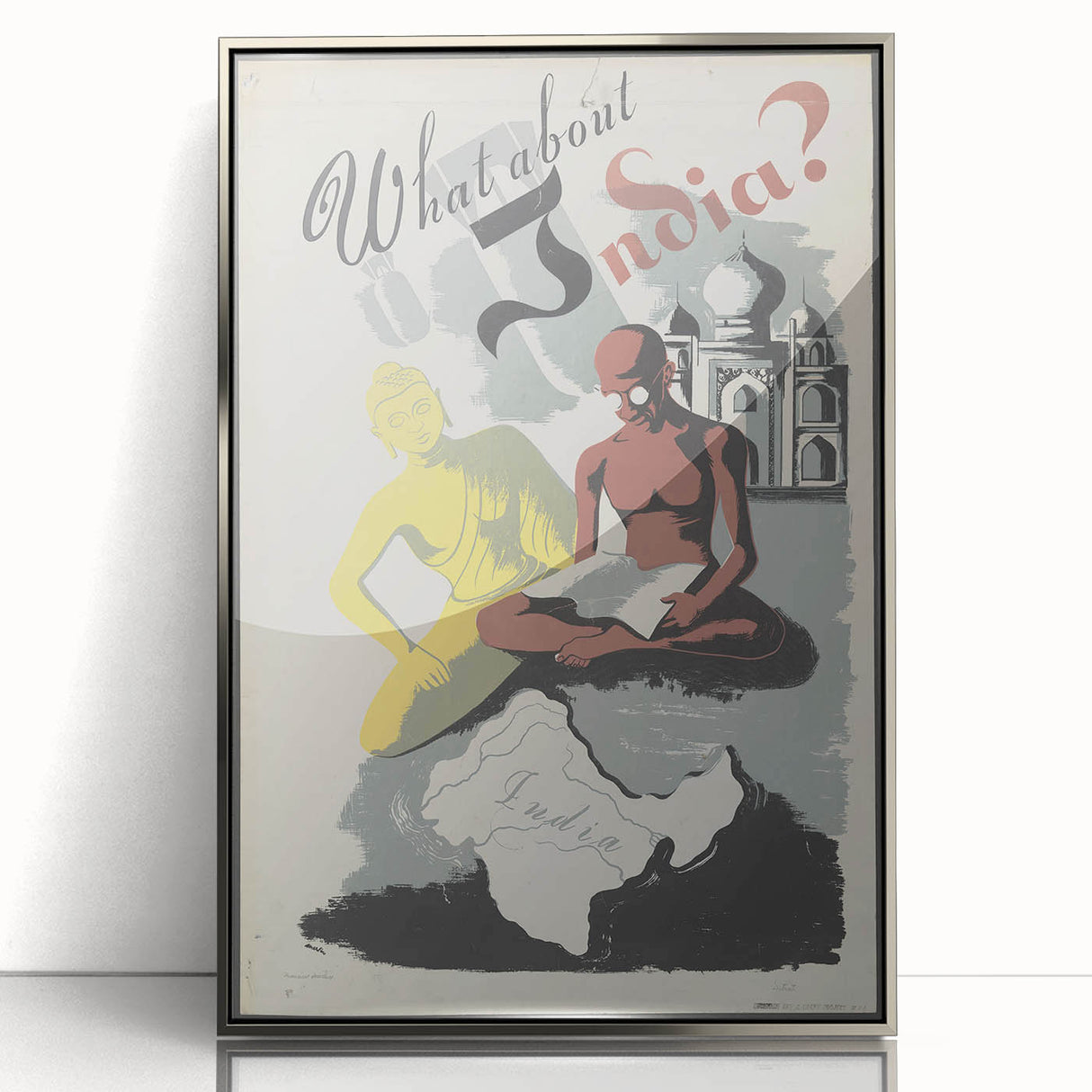 Vintage India Travel Poster – Retro What About India Wall Art