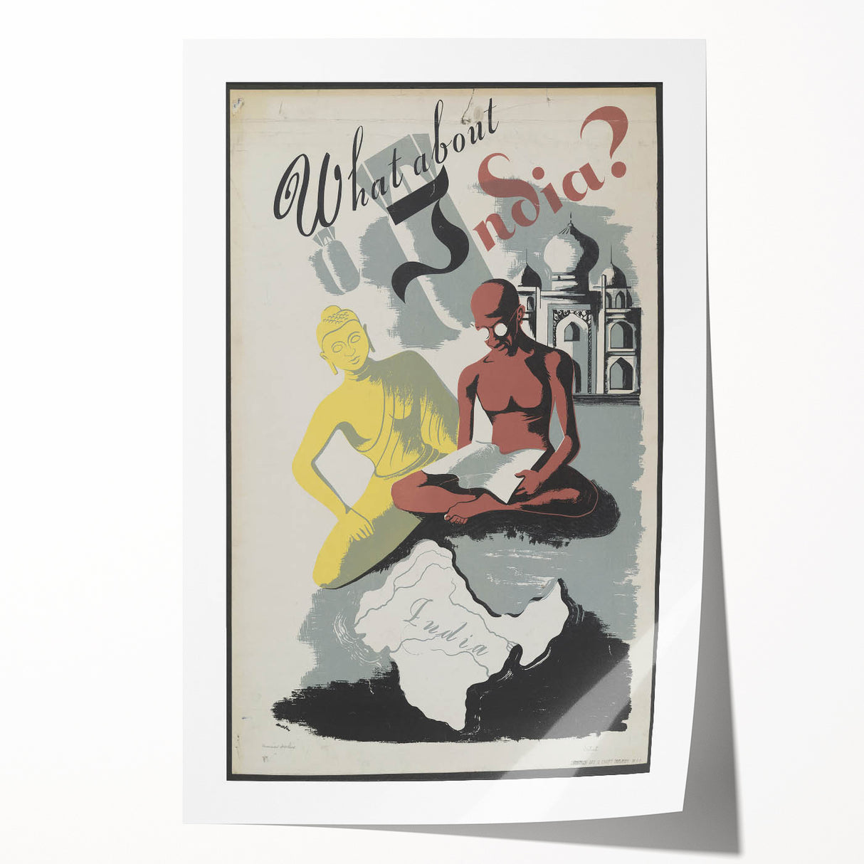 Vintage India Travel Poster – Retro What About India Wall Art