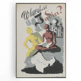 Vintage India Travel Poster – Retro What About India Wall Art