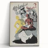 Vintage India Travel Poster – Retro What About India Wall Art