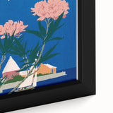 Vintage Bermuda Travel Poster – Retro Oleander Time Wall Art