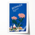 Vintage Bermuda Travel Poster – Retro Oleander Time Wall Art
