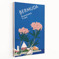 Vintage Bermuda Travel Poster – Retro Oleander Time Wall Art