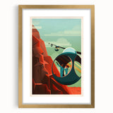 Vintage Cable Car Adventure Poster – Retro Scenic Travel Art