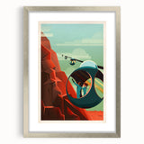 Vintage Cable Car Adventure Poster – Retro Scenic Travel Art