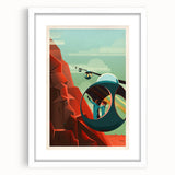 Vintage Cable Car Adventure Poster – Retro Scenic Travel Art