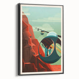 Vintage Cable Car Adventure Poster – Retro Scenic Travel Art