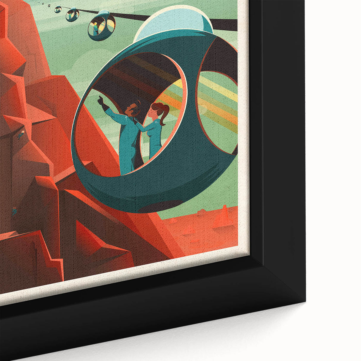 Vintage Cable Car Adventure Poster – Retro Scenic Travel Art