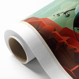 Vintage Cable Car Adventure Poster – Retro Scenic Travel Art