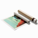 Vintage Cable Car Adventure Poster – Retro Scenic Travel Art