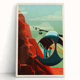 Vintage Cable Car Adventure Poster – Retro Scenic Travel Art