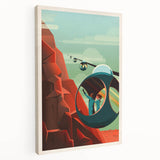 Vintage Cable Car Adventure Poster – Retro Scenic Travel Art