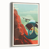 Vintage Cable Car Adventure Poster – Retro Scenic Travel Art