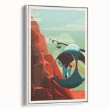 Vintage Cable Car Adventure Poster – Retro Scenic Travel Art