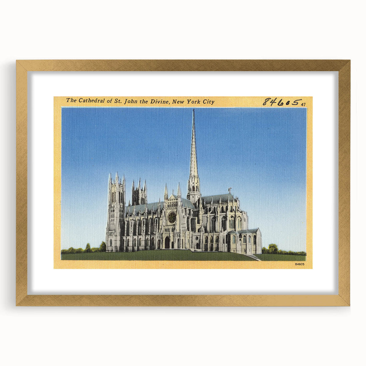 St. John Cathedral Poster – Vintage New York City Travel Art