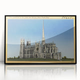 St. John Cathedral Poster – Vintage New York City Travel Art