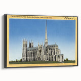 St. John Cathedral Poster – Vintage New York City Travel Art