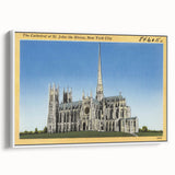 St. John Cathedral Poster – Vintage New York City Travel Art