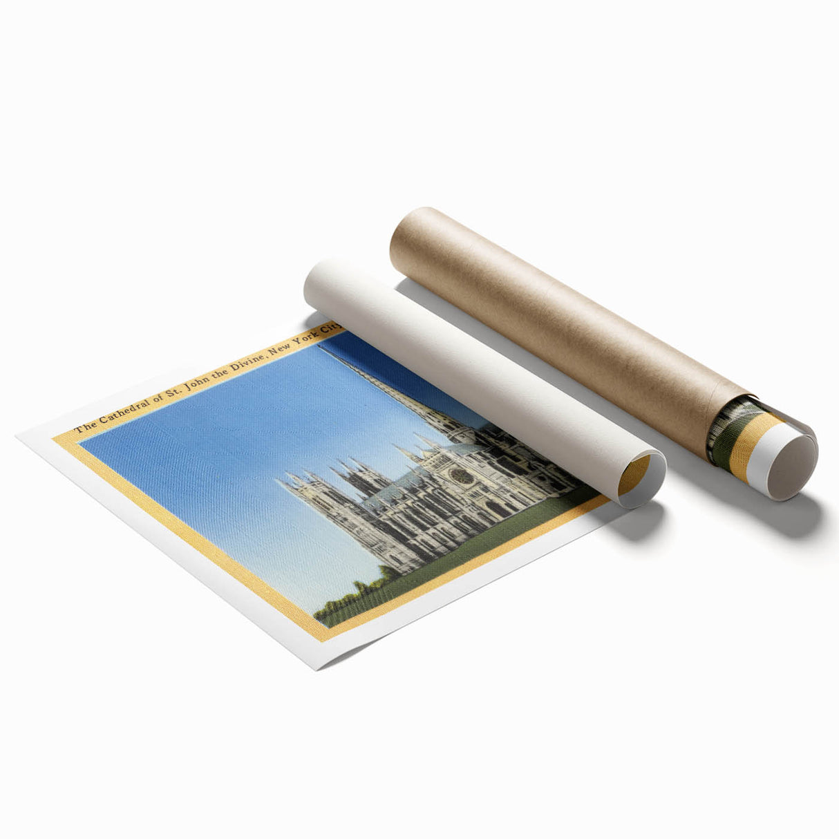St. John Cathedral Poster – Vintage New York City Travel Art