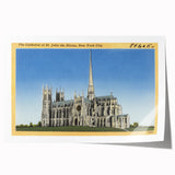 St. John Cathedral Poster – Vintage New York City Travel Art