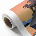 Vintage National Parks Wildlife Poster – Retro Bighorn Sheep Art