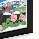 Vintage Bermuda Travel Poster – Retro Couple with Umbrella Art