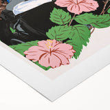 Vintage Bermuda Travel Poster – Retro Couple with Umbrella Art